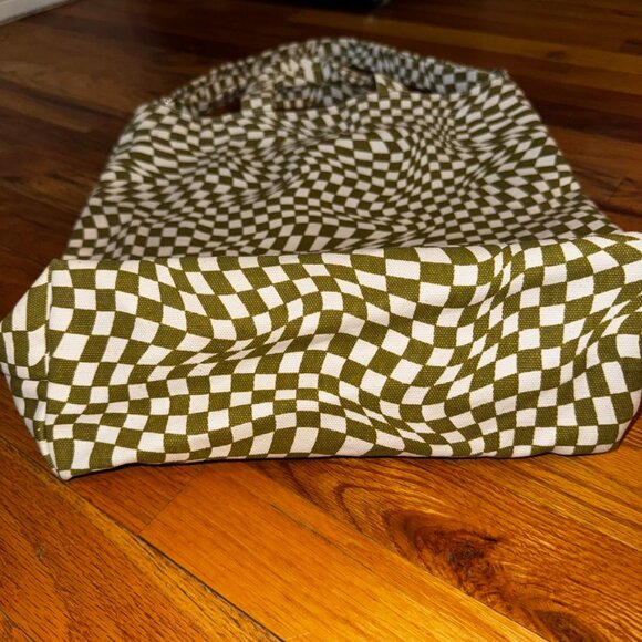Baggu Duck Bag in Moss Trippy Checker NWOT - Picture 2 of 8